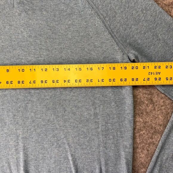 Banana Republic Sweater Men's Size Medium Blue Cotton Lightweight V-Neck Knit - Picture 4 of 8